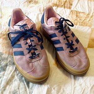 Adidas Pink and Blue Platform Sneakers 9.5 Women’s